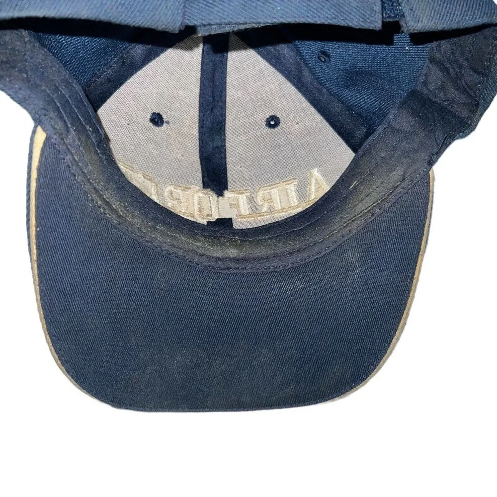 Vintage Air Force Self Fastening Trucker Cap Navy & Gold - Picture 5 of 7